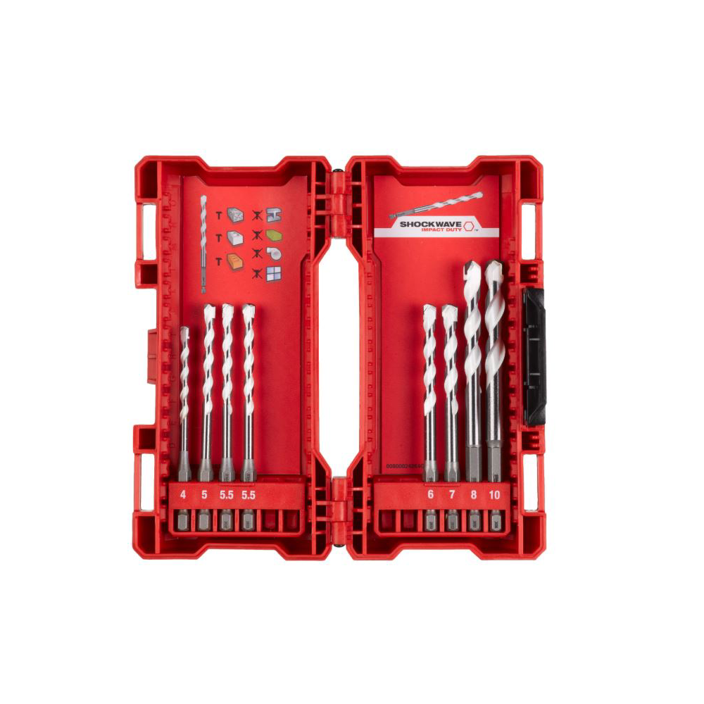 ESTUCHE DE PLÁSTICO CON 8 BROCAS MULTIMATERIAL
