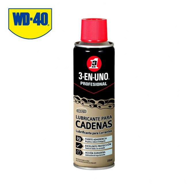 WD40 LUBRICANTE PARA CADENAS 3 EN 1 250ML (34470)