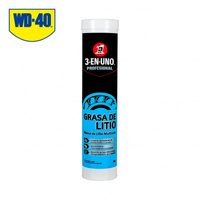 WD40 TUBO DE GRASA DE LITIO MULTIUSOS 3 EN 1 400GR (34223)
