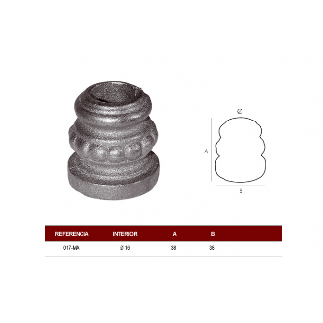 MACOLLA BASE R-16mm.      B.M.