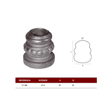 MACOLLA BASE R-16mm.      B.M.
