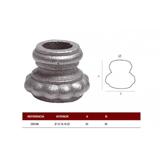 MACOLLA BASE R-16mm.
