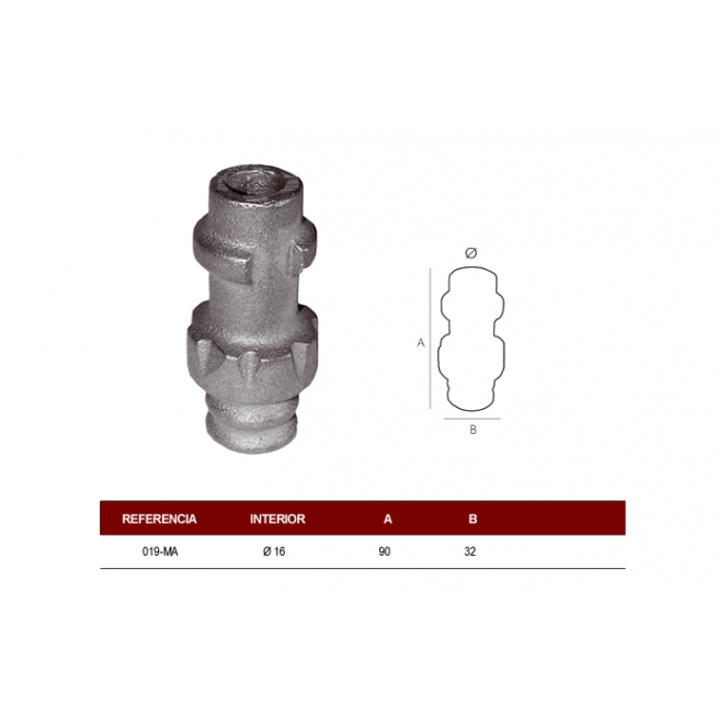 MACOLLA BASE R-16mm.      B.M.