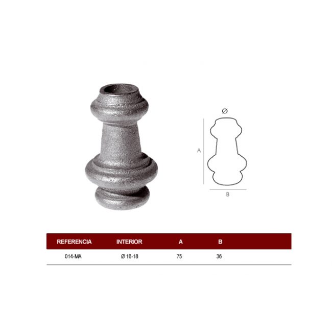 MACOLLA BASE R-16mm.      B.M.