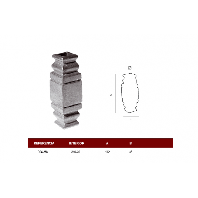 MACOLLA CENTRAL C-16mm.