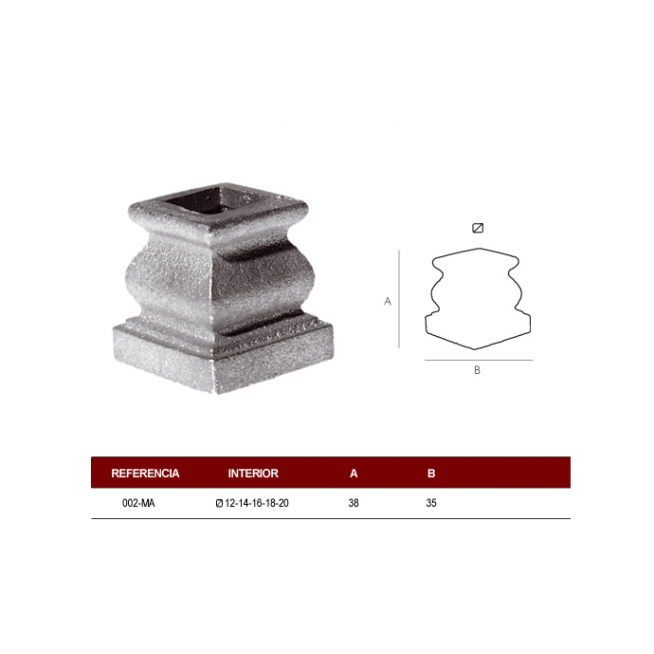 MACOLLA BASE    C-16mm.35x38mm