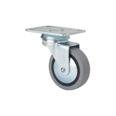 RUEDA GIR. 50mm.C/PLACA GOMA GRIS  22Kg.