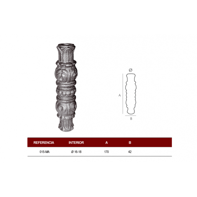 MACOLLA CENTRAL R-16mm.