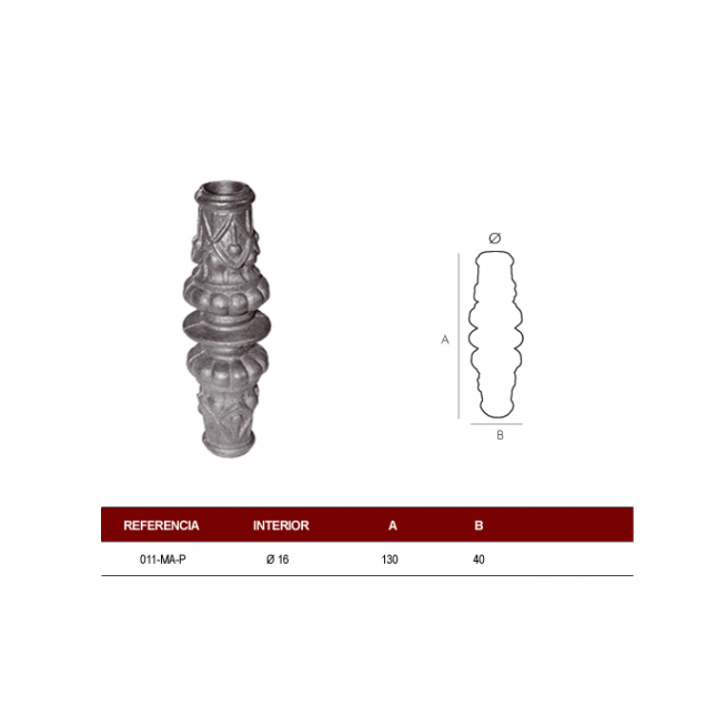 MACOLLA CENTRAL R-16mm.PEQUEÑA