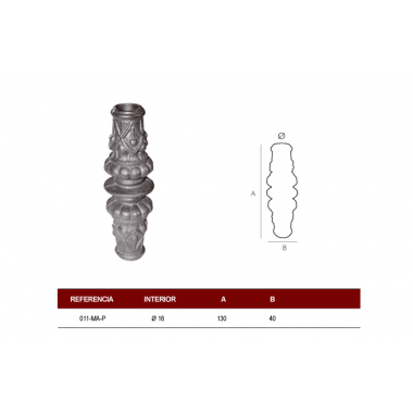 MACOLLA CENTRAL R-16mm.PEQUEÑA