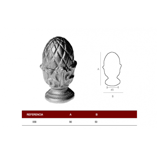 REMATES H.FUNDIDO 50x90mm.