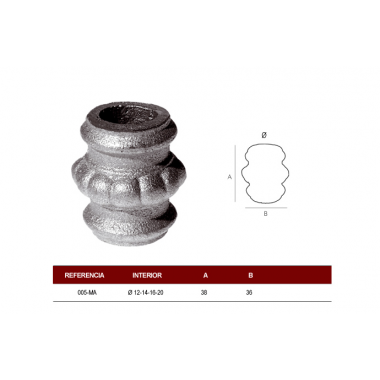 MACOLLA CENTRAL R-16mm.