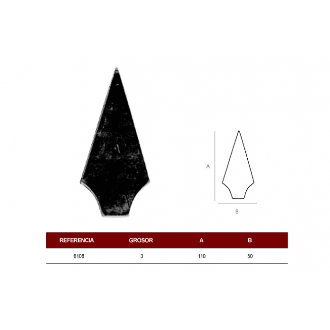 PUNTA LANZA CHAPA L-1 (12cm)