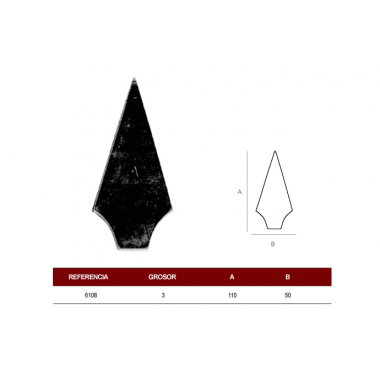 PUNTA LANZA CHAPA L-1 (12cm)