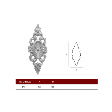 ROSETA H.FUNDIDO 100x250mm.