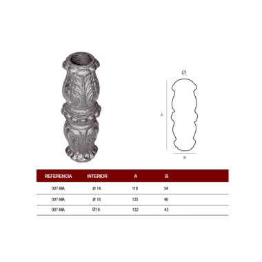 MACOLLA CENTRAL R-16mm.