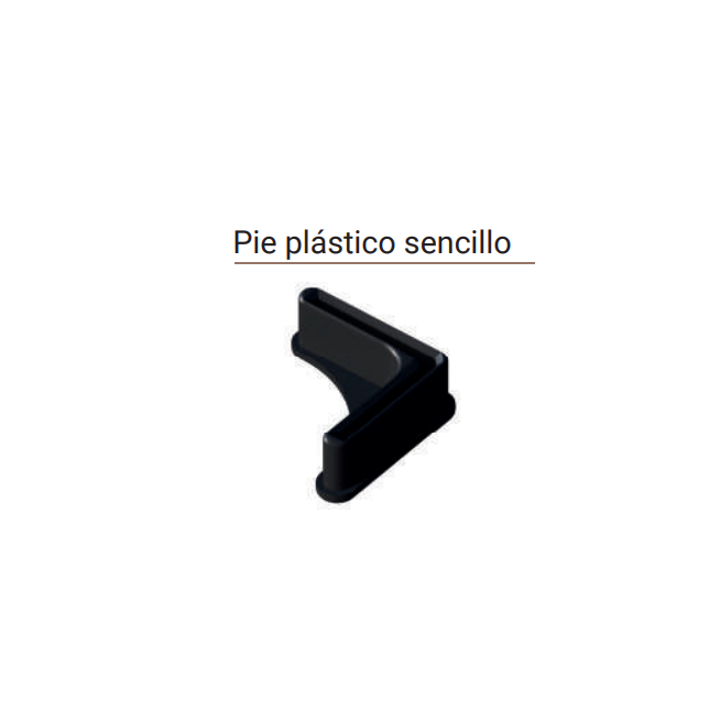 PIE PLASTICO SENCILLO 35x35mm