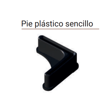 PIE PLASTICO SENCILLO 35x35mm