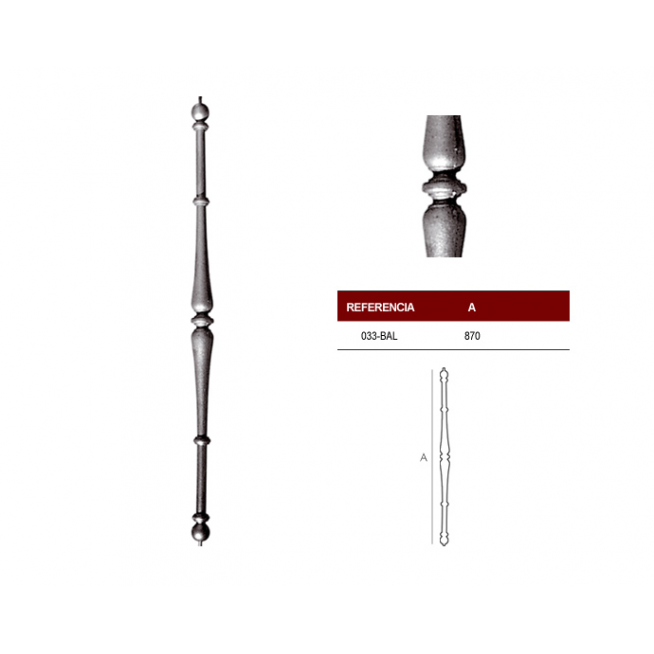 BALAUSTRE H.FUNDIDO 870mm.